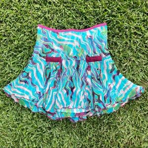 Diane Von Furstenburg silk abstract print skirt